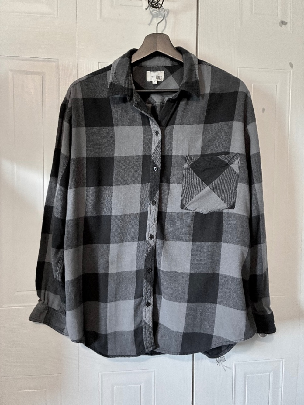 Aritzia Wilfred Free Daphne Boyfriend Button Up Plaid